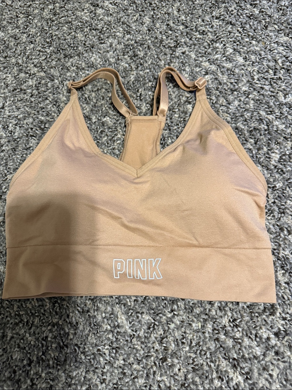 PINK Victoria's Secret Light Tan Sport Bralette